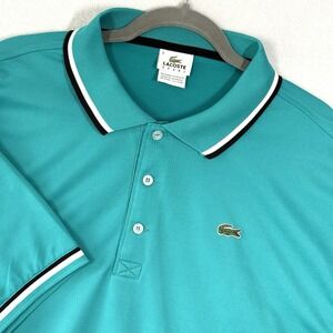 Lacoste Sport Polo Shirt Mens 4X 9 Petit Piqué Tipped Polo Logo Short Sleeve